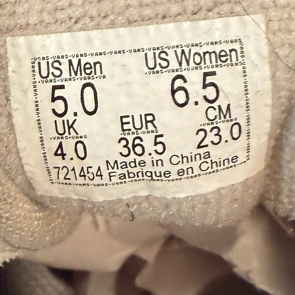 Vans Sk8-Hi Sentry WC High Top Platform Sneakers Sand Taupe 721454 Womens 6.5